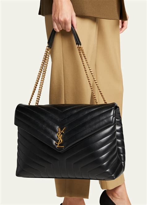 ysl leather school bag|ysl quilted shoulder bag.